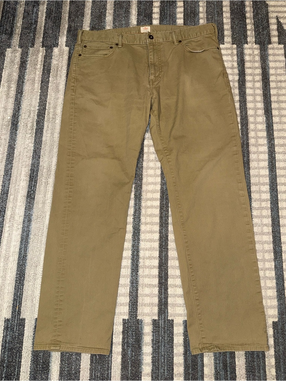 Dockers Retro Men's Khaki Straight Fit Casual Pants Size 38x32 Cotton Comfort